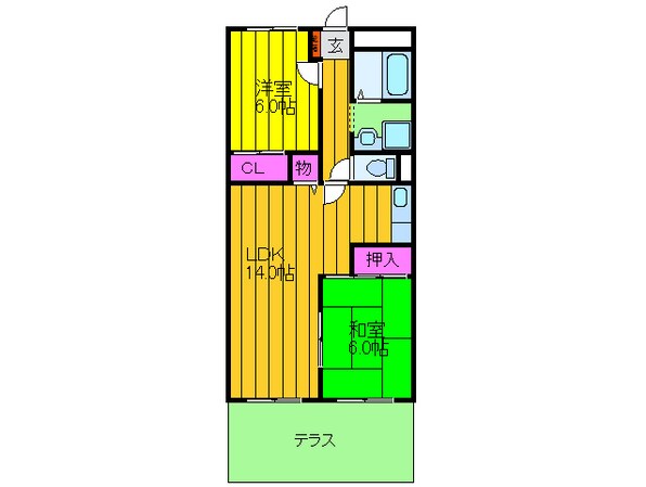 吉井セントラルハイツの物件間取画像